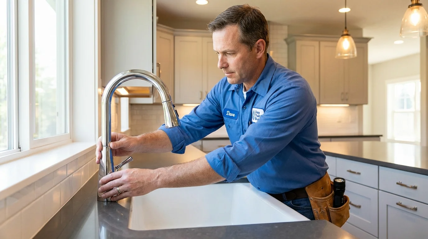 Kitchen faucet installation by Johns Plumbing LLC in Montebello